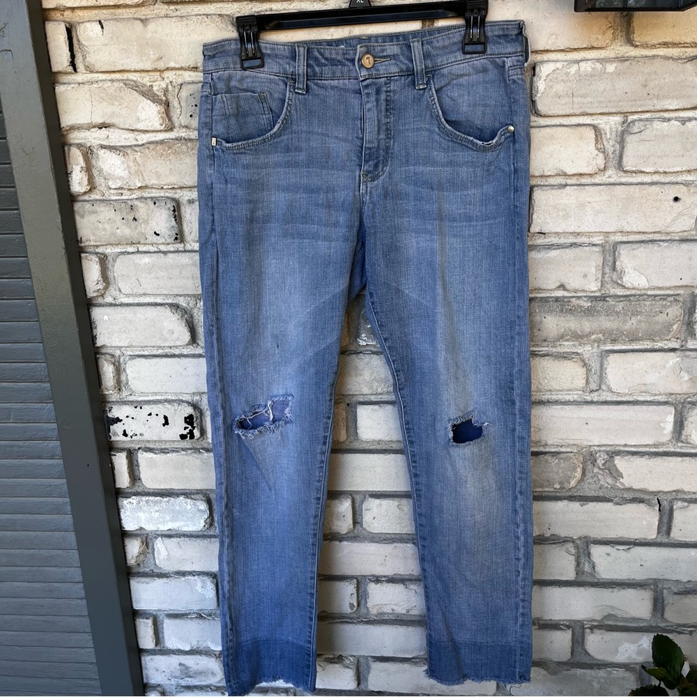 Pilcro and the letterpress Blue Distressed Women Jeans